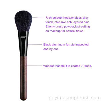 Cabra cabelo Sandal madeira blush escova de maquiagem